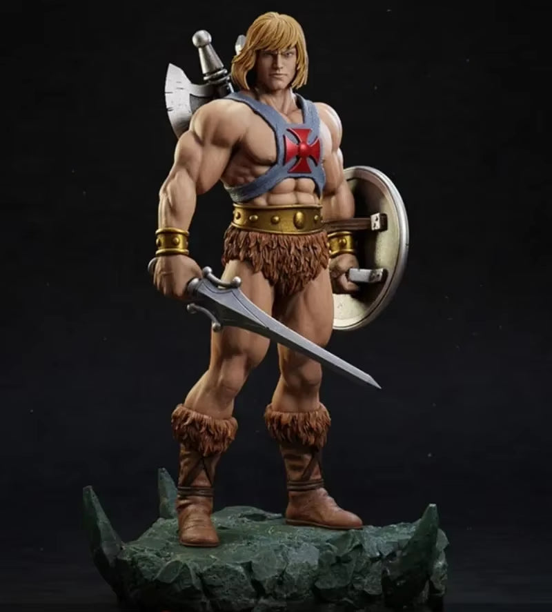 Barbarian Warrior with Axe & Shield 1/24 Resin Figure Kit - resin model view 3