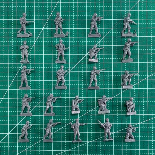 WWII American Infantry Soldiers 25-Figure Set 1/72 Resin Kit