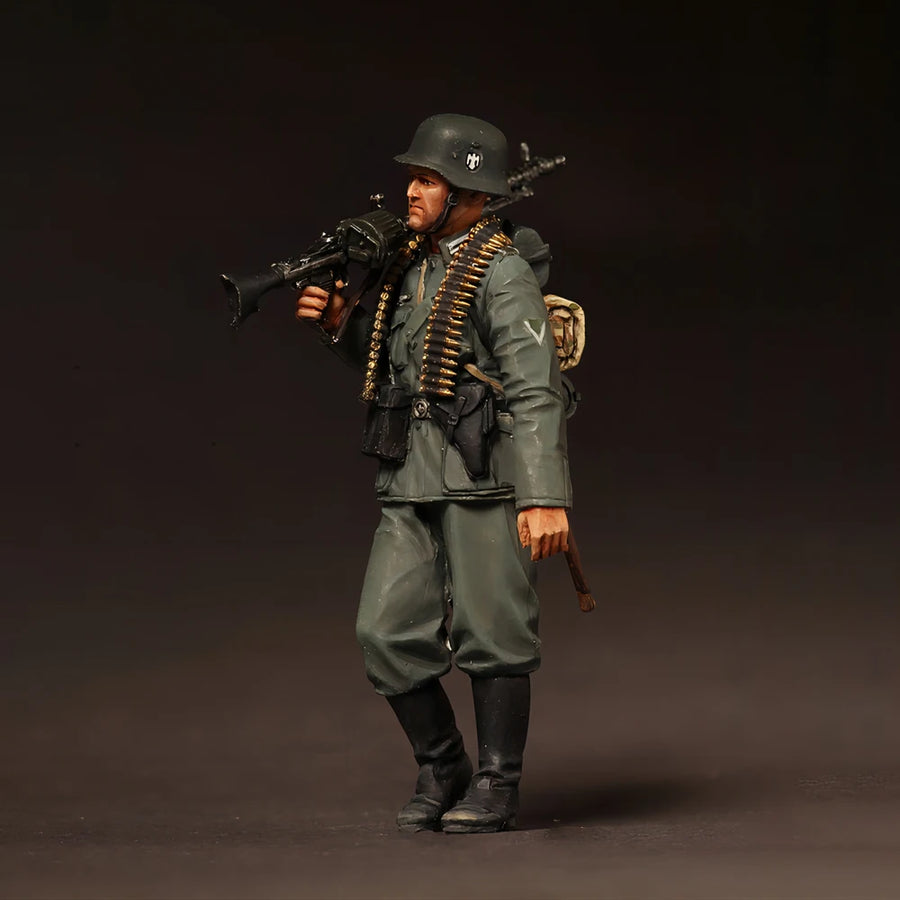 WWII German MG42 Gunner & Rifleman Set 1/35 Resin Figure Kit - resin model view 2