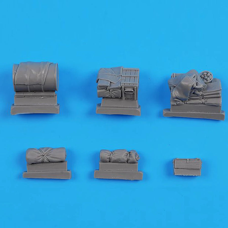 1/35 US Trailer Supply Parts, Six, Resin Model Figure Soldier, Military Themes, Unassembled and Unpainted Kit