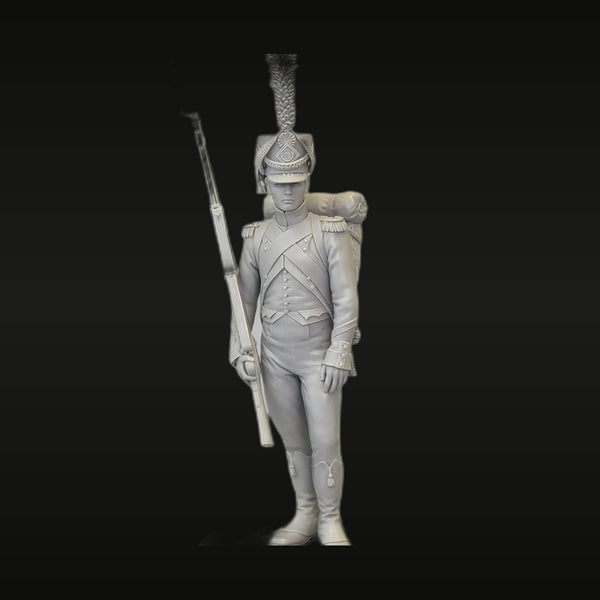 Napoleonic French Sergeant Jaeger 75mm Resin Bust Kit