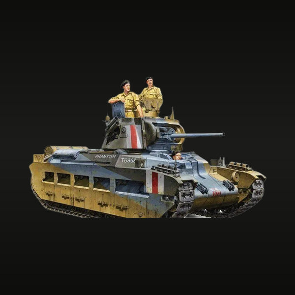 WWII British Matilda Tank Diorama Set with Crew 1/35 Resin Kit