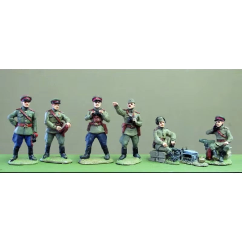 WWII Soviet Army Command Squad 1/72 Resin Figure Set - resin model view 2