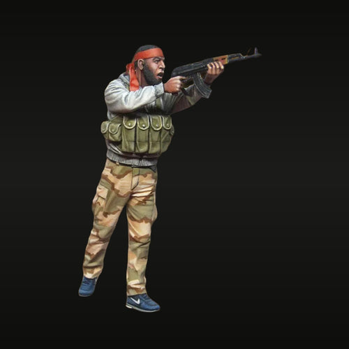 Arab Rebel Fighter with Rifle 1/35 Resin Figure Kit