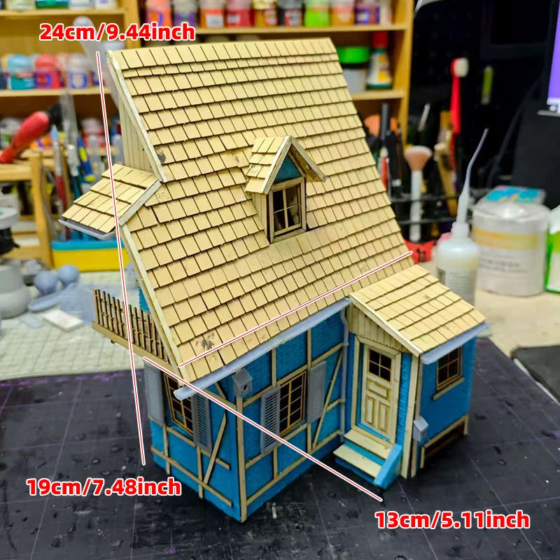 European Cottage Diorama Building 1/35 Resin Model Kit - resin model view 3