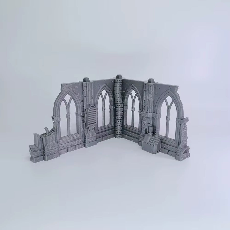 Gothic Ruins Tower Multi-Tier Diorama Resin Terrain Kit 28mm - resin model view 5