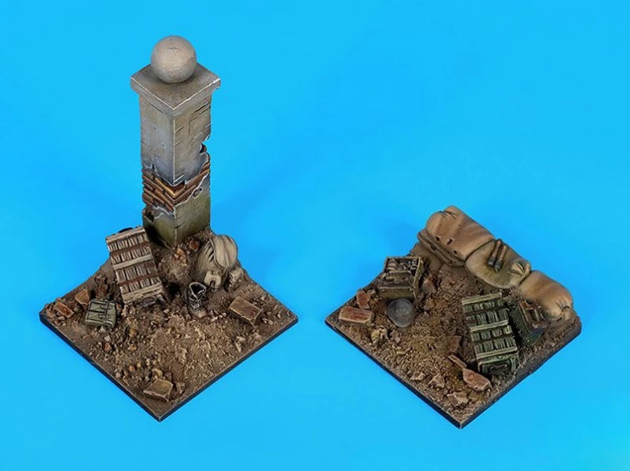 1/35 Scale Diecast Resin Model Assembled Kit Battlefield Scene Bases (50X50Mm) Scene Model Unassembled Unpainted