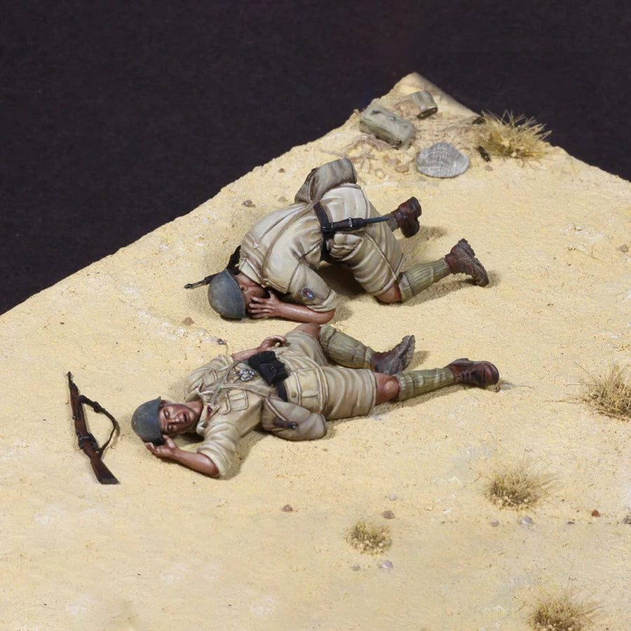 1/35 Resin Figure Unpainted Model Kit, Military Theme, WWII Soldiers, Unassembled and Unpainted GK