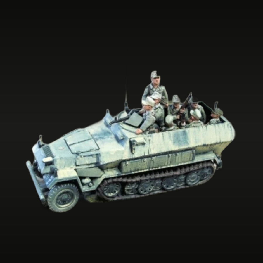 WWII German Sd.Kfz.251 Halftrack with Panzer Grenadier Crew 1/72 Resin Vehicle Kit - unpainted resin model kit