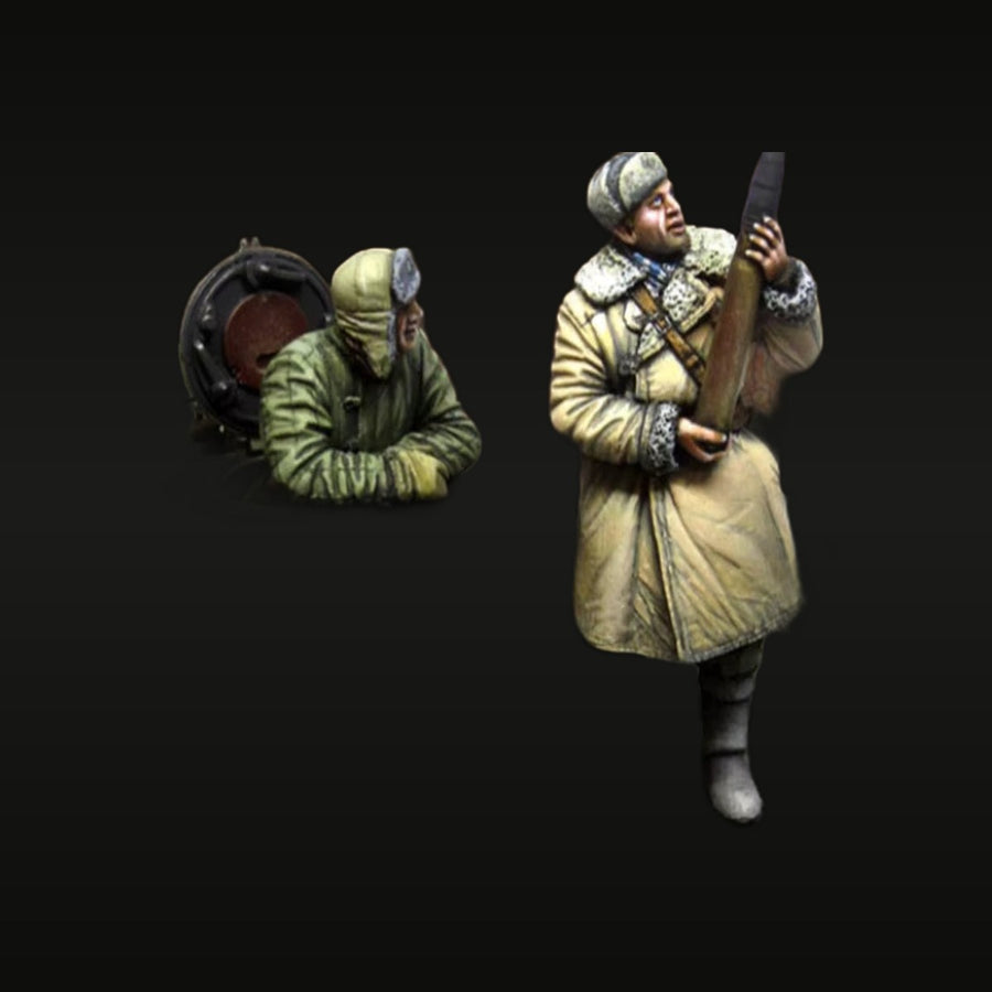WWII Soviet Infantry Winter Uniform 1943 1/35 Figure Set Kit - unpainted resin model kit