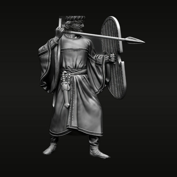 Ancient Persian Immortal Warrior with Spear 1/24 Resin Bust Kit