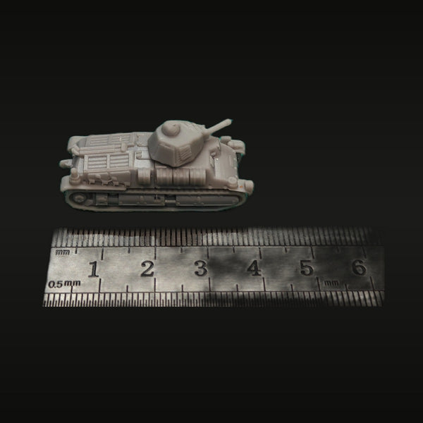 WWII French Somua S35 Medium Tank 1/144 Resin Vehicle Kit