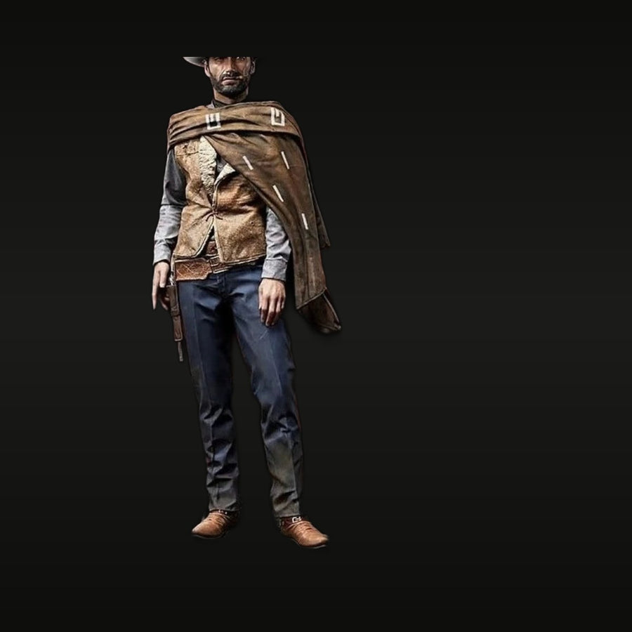 Wild West Cowboy in Poncho 1/24 Resin Figure Kit - unpainted resin model kit