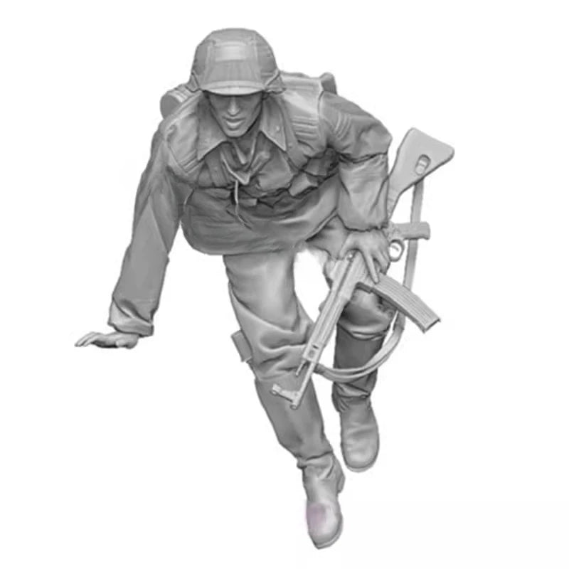 WWII German Infantry Squad with NCO Leader 1/35 Resin Figure Kit - resin model view 4