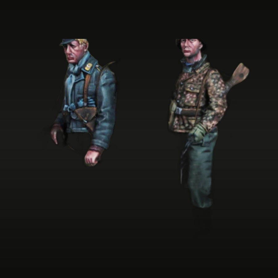 WWII German Luftwaffe & Infantry Soldiers Set 1/35 Resin Figure Kit - unpainted resin model kit