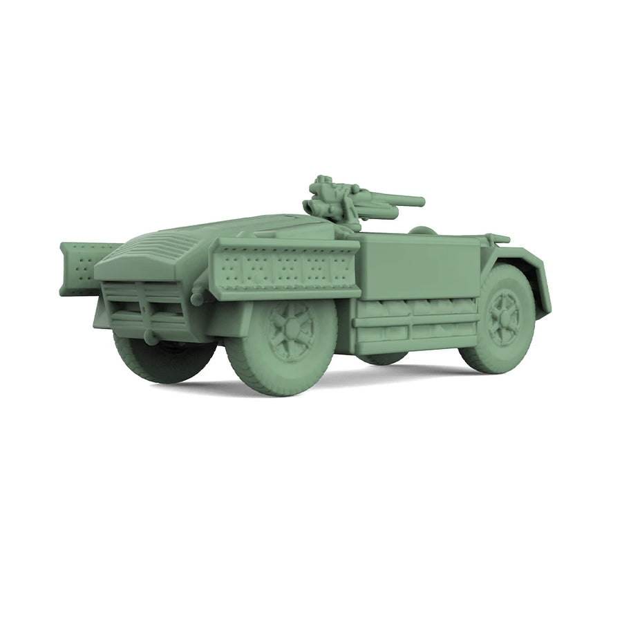 WWII Italian AS42/47 Armored Car with Gun 1/87 Resin Kit - resin model view 2
