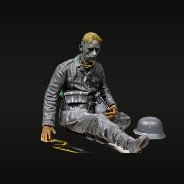WWII German Soldier Seated Resting 1/35 Resin Figure Kit