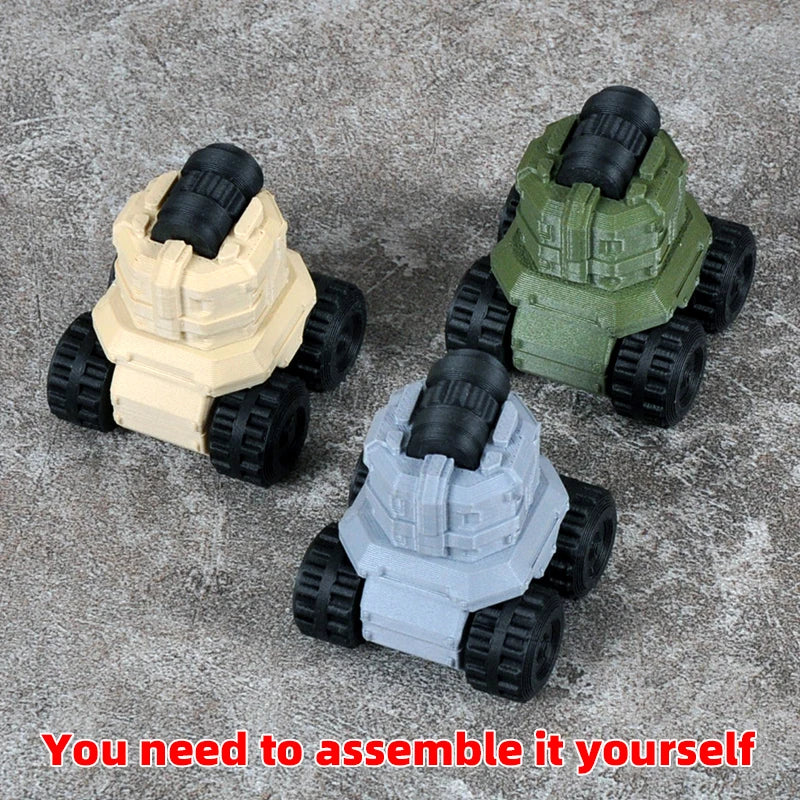 Assembly Scale Set Static Plastic Military Armored Vehicles Tank 3Pcs