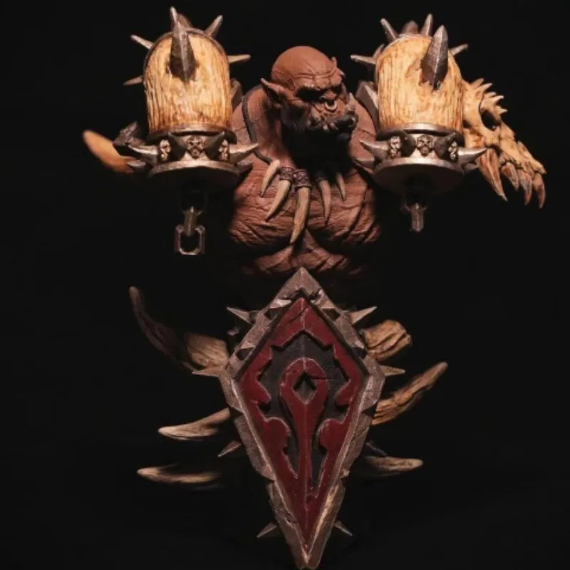 Hellscream Orc Warlord with Dual Axes 1/10 Resin Bust Kit - resin model view 2