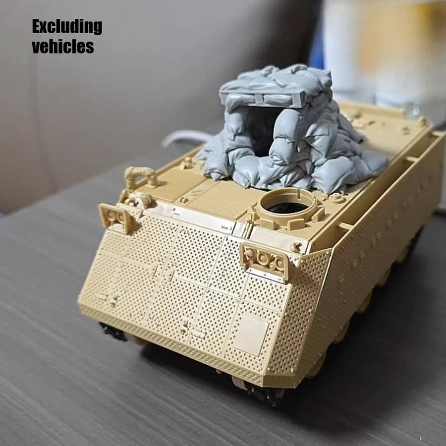 1:35 Cast Resin Model Assembly Kit, GK, M113 Tower Sandbag Protection Stacking, Unpainted (Excluding Vehicles)