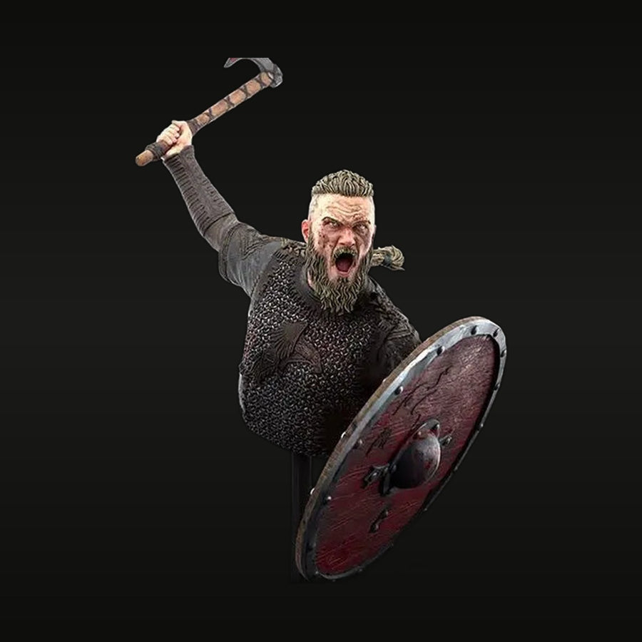 Viking Raider Bust with Axe and Shield 1/10 Resin Display Kit - unpainted resin model kit
