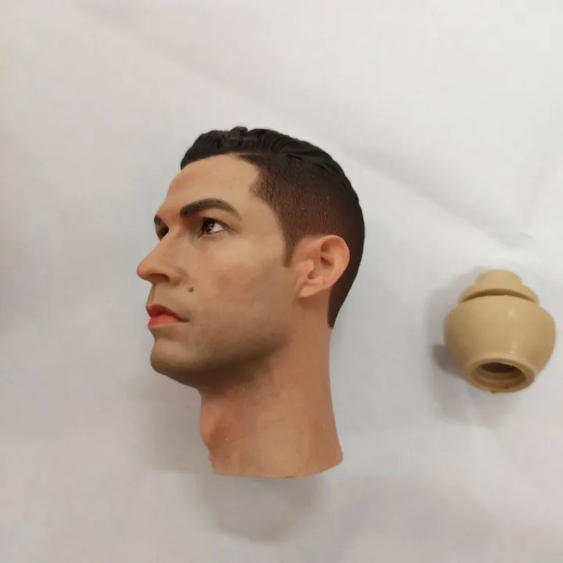 1/6 Scale Cristiano Ronaldo Head Sculpt Calm/Smile Ver. Head Carving Model Fit 12