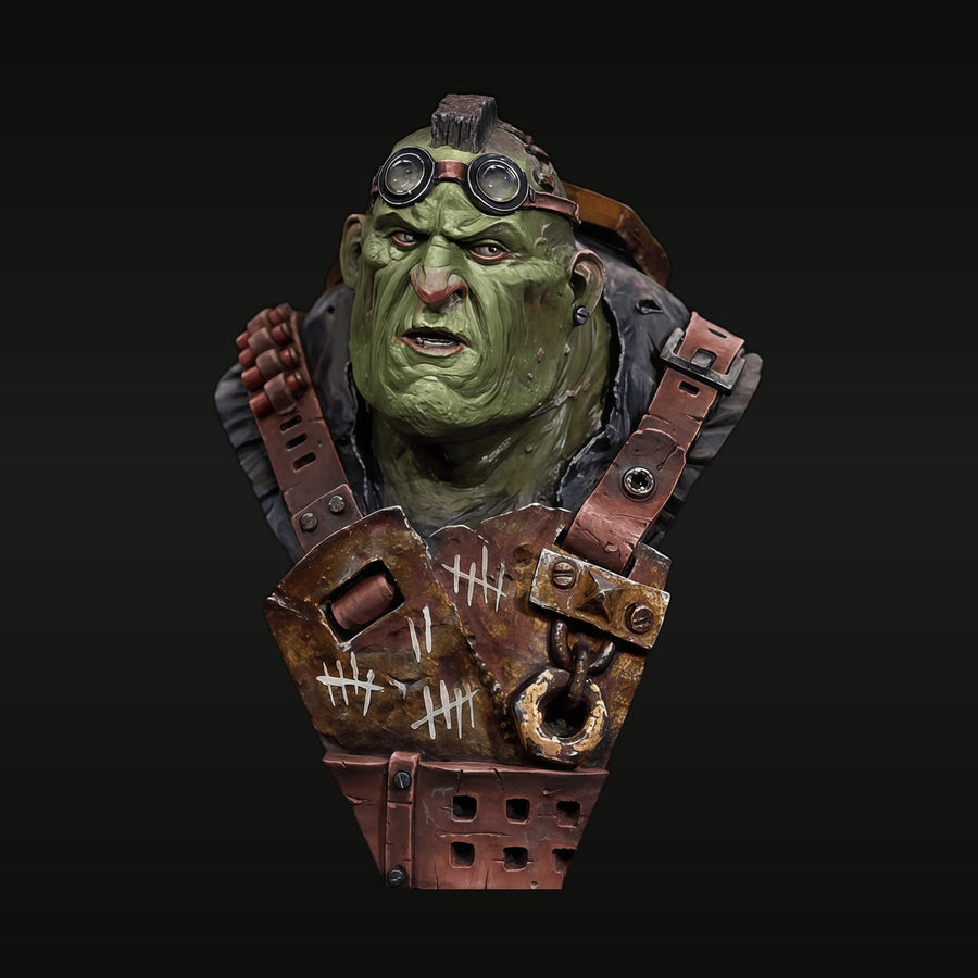 Steampunk Goblin Engineer 1/16 Resin Bust - unpainted resin model kit