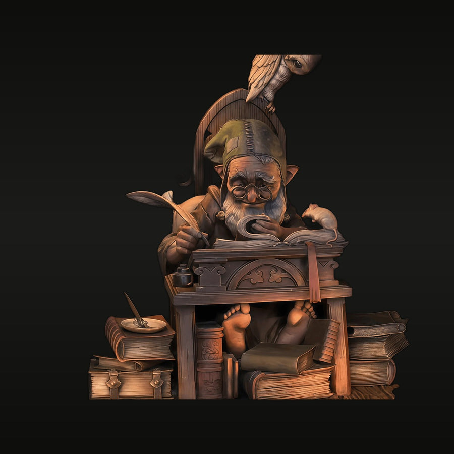 Wise Storyteller Scholar 75mm Resin Figure Diorama Kit - unpainted resin model kit