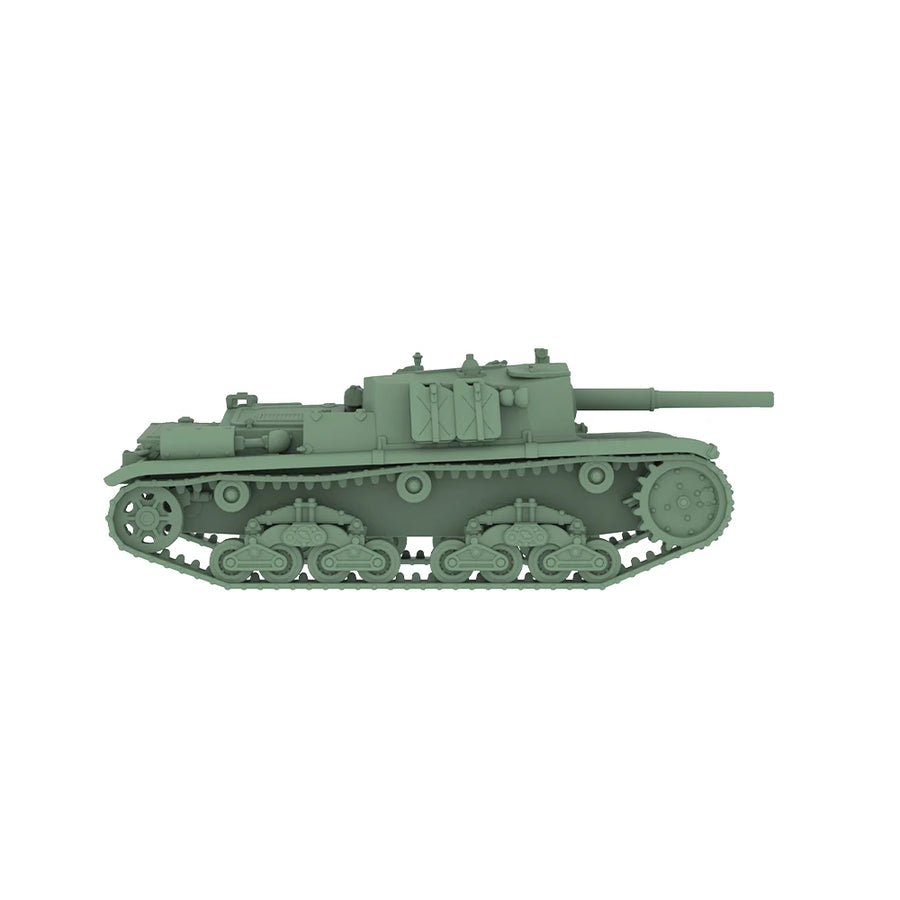 WWII Soviet KV-2 Heavy Tank 1/87 Resin Vehicle Kit - resin model view 4