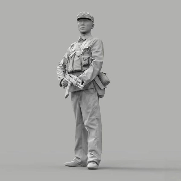 WWII Chinese Nationalist Soldier with Rifle 1/35 Resin Figure Kit