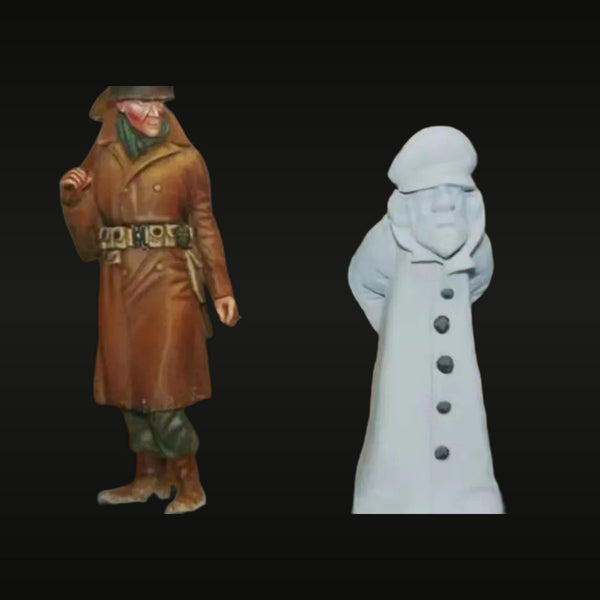 WWI German Soldier with Snowman 1/35 Resin Diorama Kit