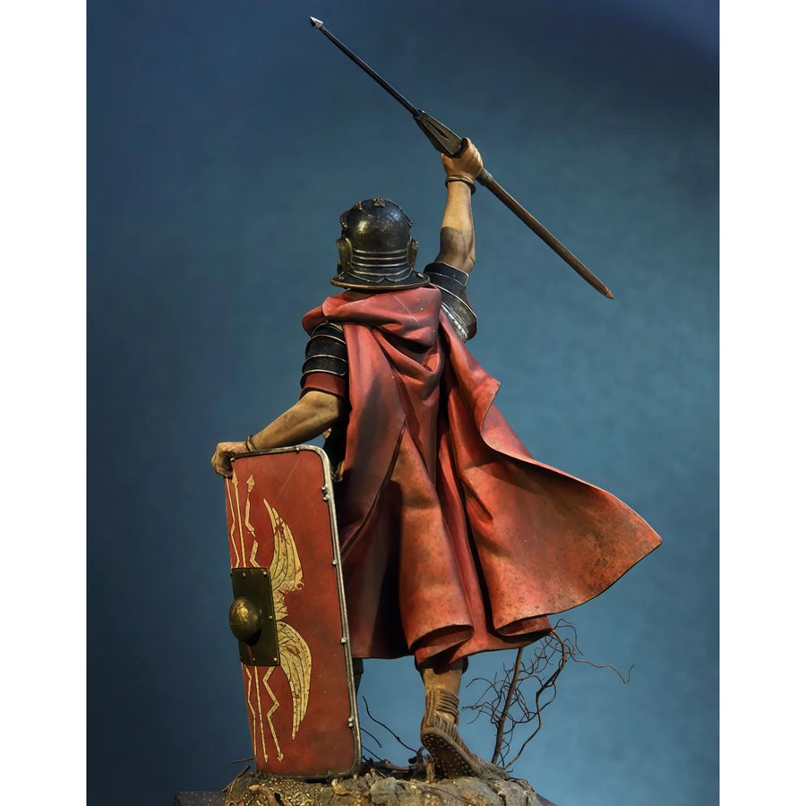 Ancient Roman Centurion with Pilum 75mm Resin Bust Kit - resin model view 4