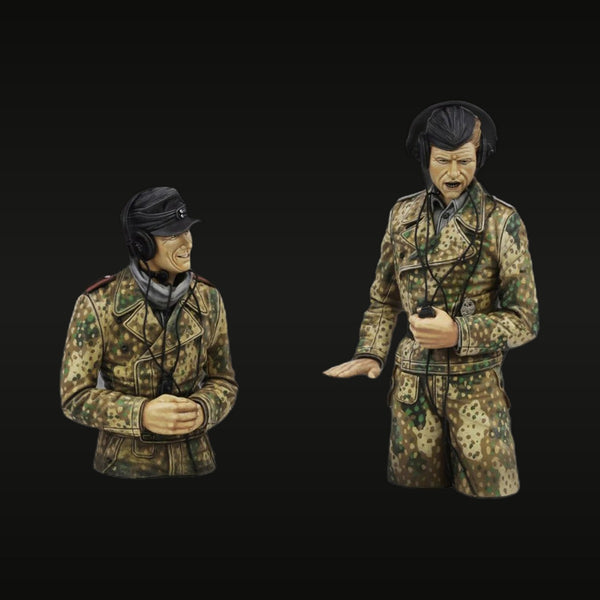 WWII German Panzer Crew Splittermuster Camouflage 1/16 Resin Bust Set