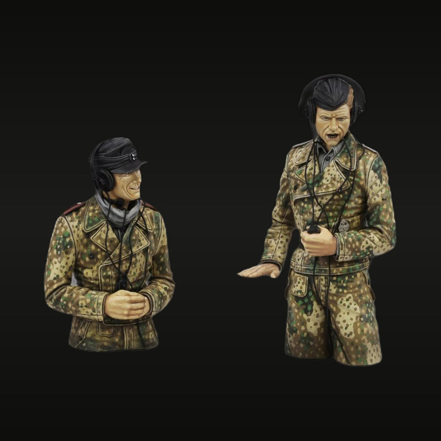 WWII German Panzer Crew Splittermuster Camouflage 1/16 Resin Bust Set - unpainted resin model kit