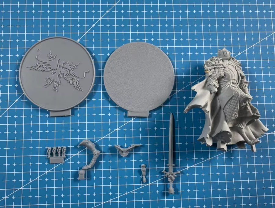 Fantasy Winged Warrior King Bust 54mm Resin Figure Kit - resin model view 2