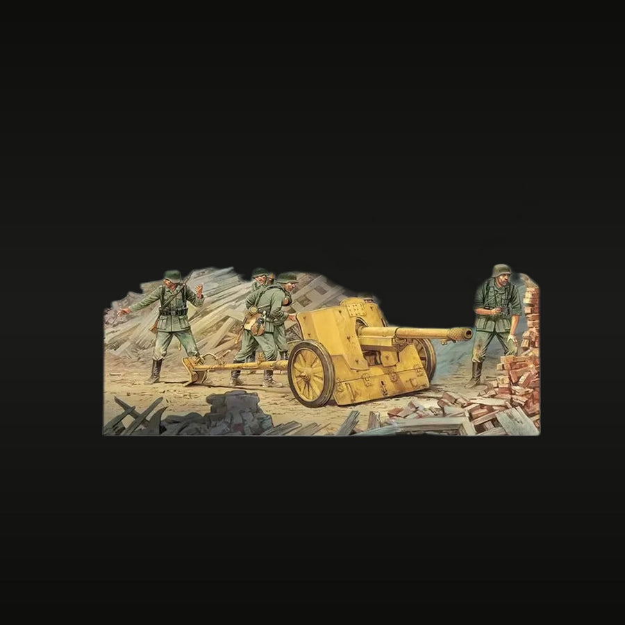 WWII German PaK 97/38 Anti-Tank Gun with 4-Figure Crew 1/35 Resin Kit - unpainted resin model kit