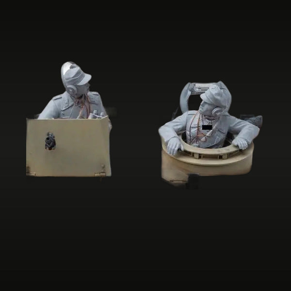 WWII German Panzer Officer Bust with Goggles 1/16 Resin Kit
