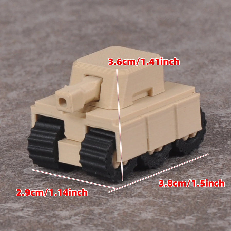 Assembly Scale Set Static Plastic Military Armored Vehicles Tank 3Pcs