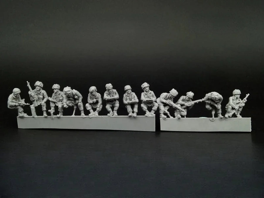 1/72 Scale Diecast Resin Figure Model Kit WWII British Airborne for Jeeps 12 Figures Unpainted