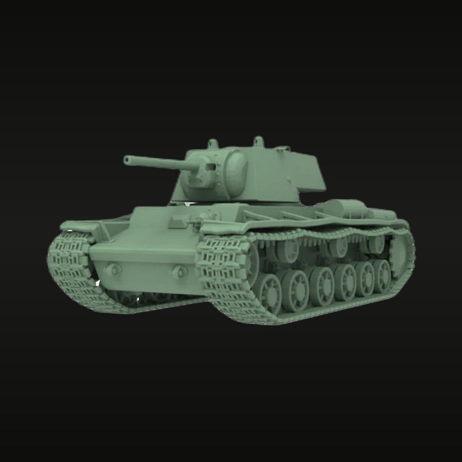 WWII Soviet KV-1 Heavy Tank 1/87 Scale Resin Kit - unpainted resin model kit