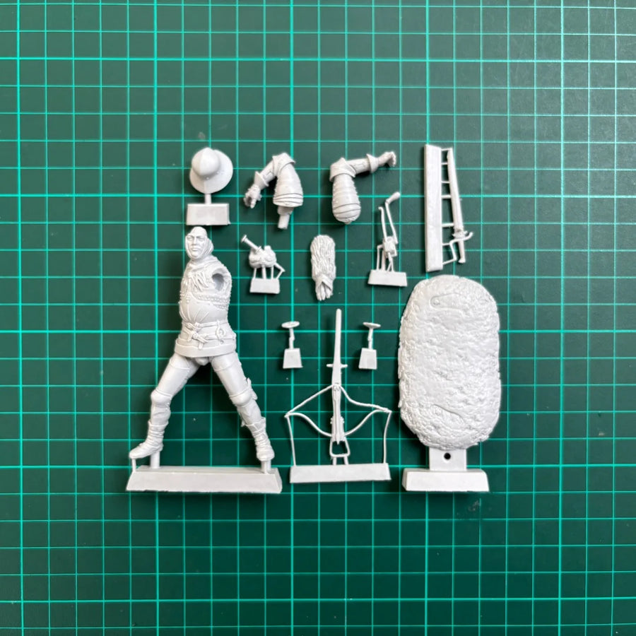 75Mm Resin Unpainted Model Kit, Military Theme, 15Th Century Swiss Archer, Unassembled and Unpainted GK