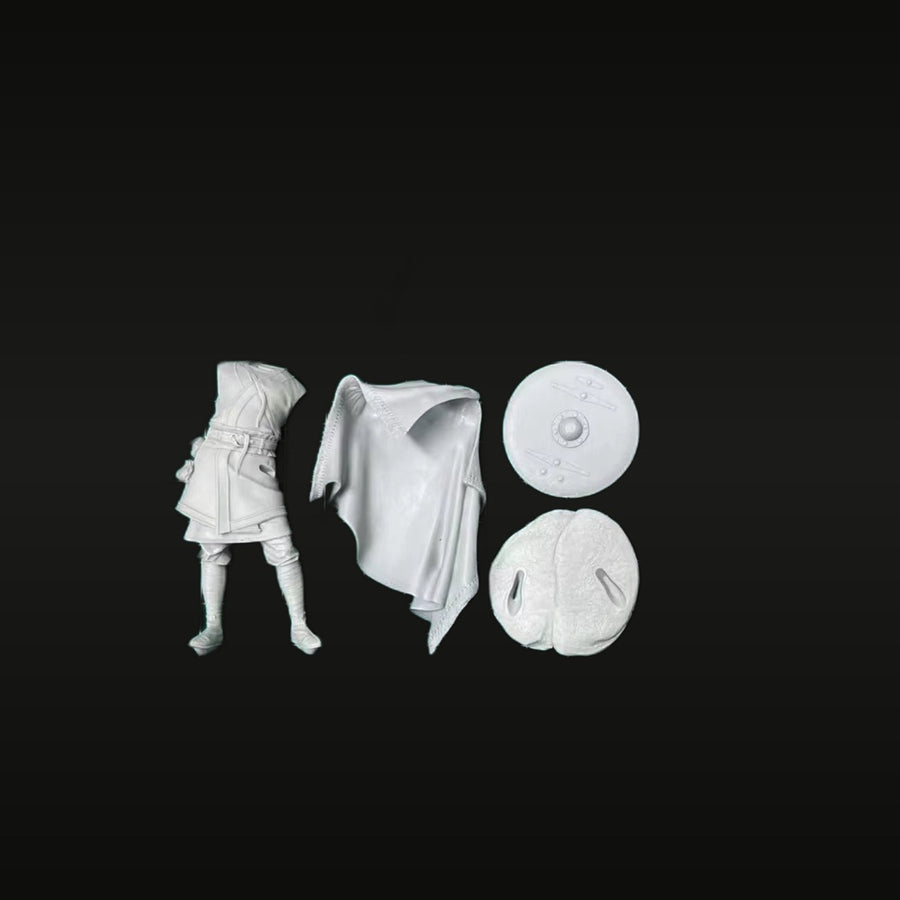 Anglo-Saxon Warrior with Spear and Shield 1/24 Resin Figure Kit - unpainted resin model kit