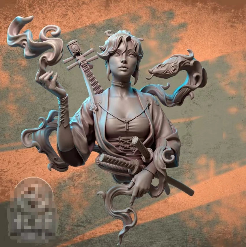 97Mm Resin Model Bust Gk，Unassembled and Unpainted Kit