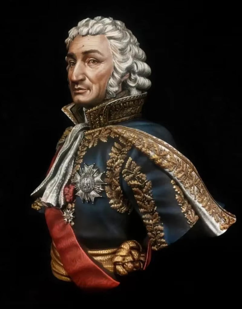 Napoleonic French Marshal Augereau 200mm Resin Bust Kit - resin model view 2