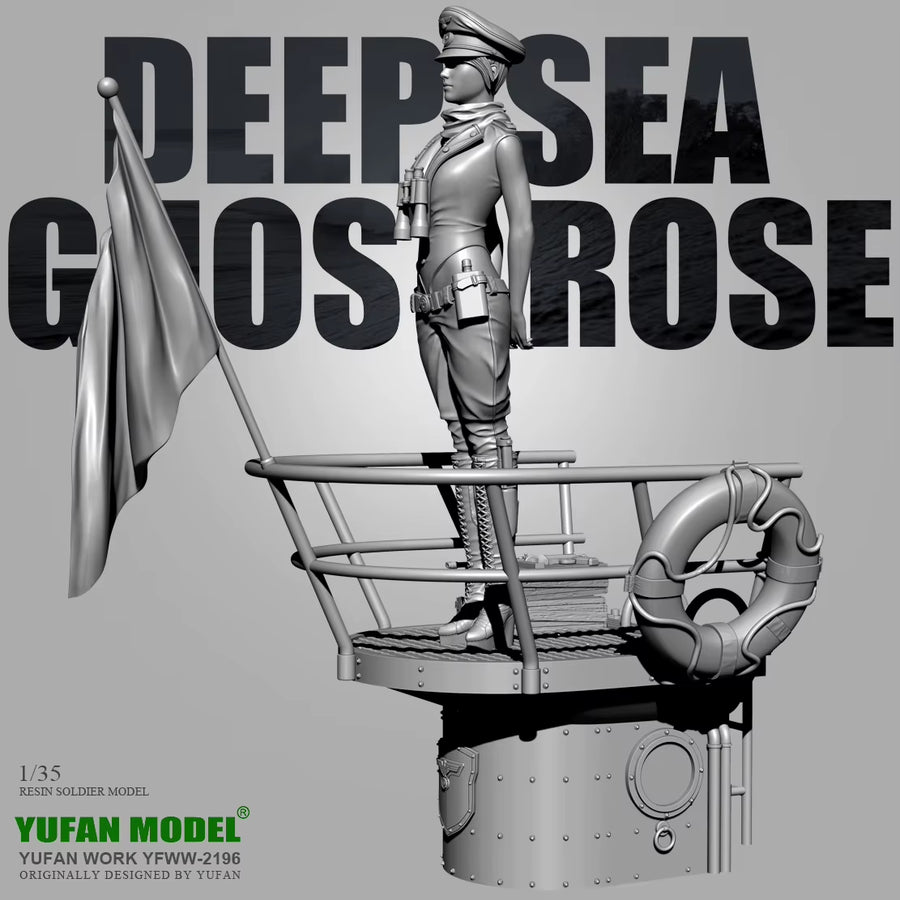 Modern Female Scout/Lookout with Naval Crow's Nest Diorama Base Resin Figure Set - resin model view 2
