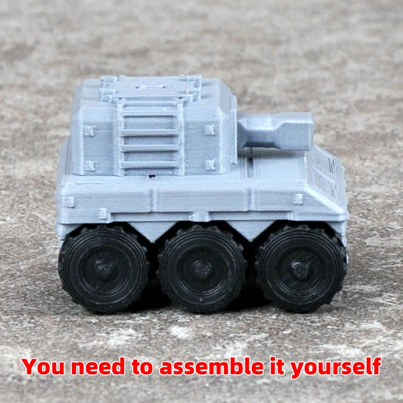Assembly Scale Set Static Plastic Military Armored Vehicles Tank 3Pcs