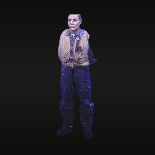 WWII German Luftwaffe Pilot JG 53 1941 1/32 Resin Bust Kit