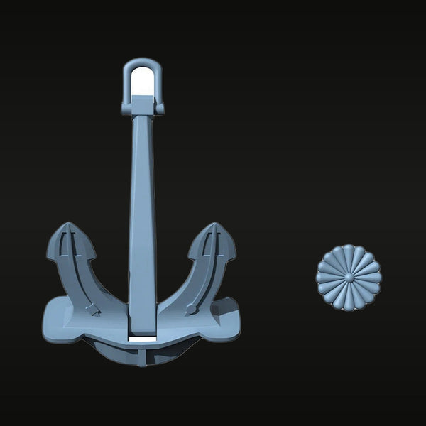 WWII Japanese Navy Battleship Anchor Diorama Accessory 1/200 Resin Kit