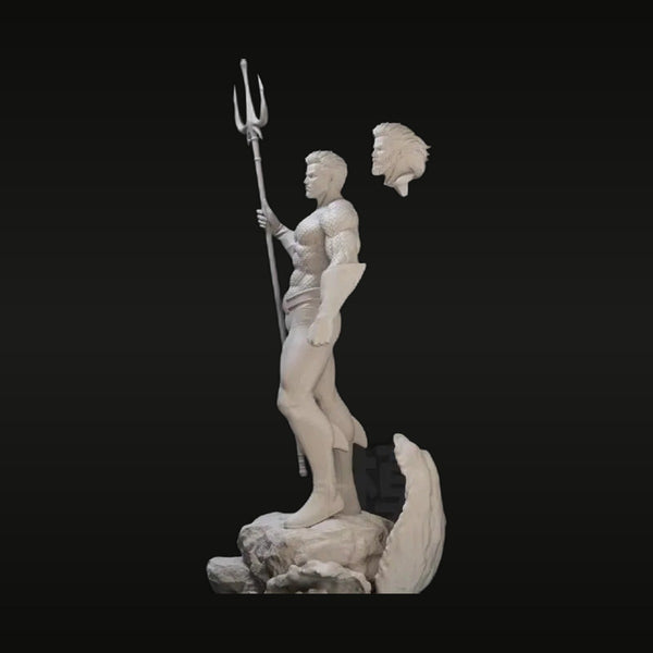 Classical Poseidon Sea God Bust with Portrait Studies 1/24 Resin Kit