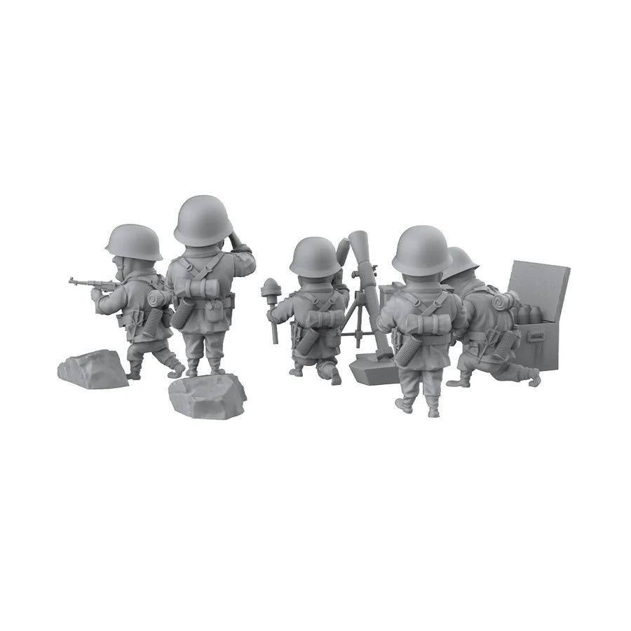 WWII American Artillery Gun Crew Five Figures 1/72 Resin Kit - resin model view 4